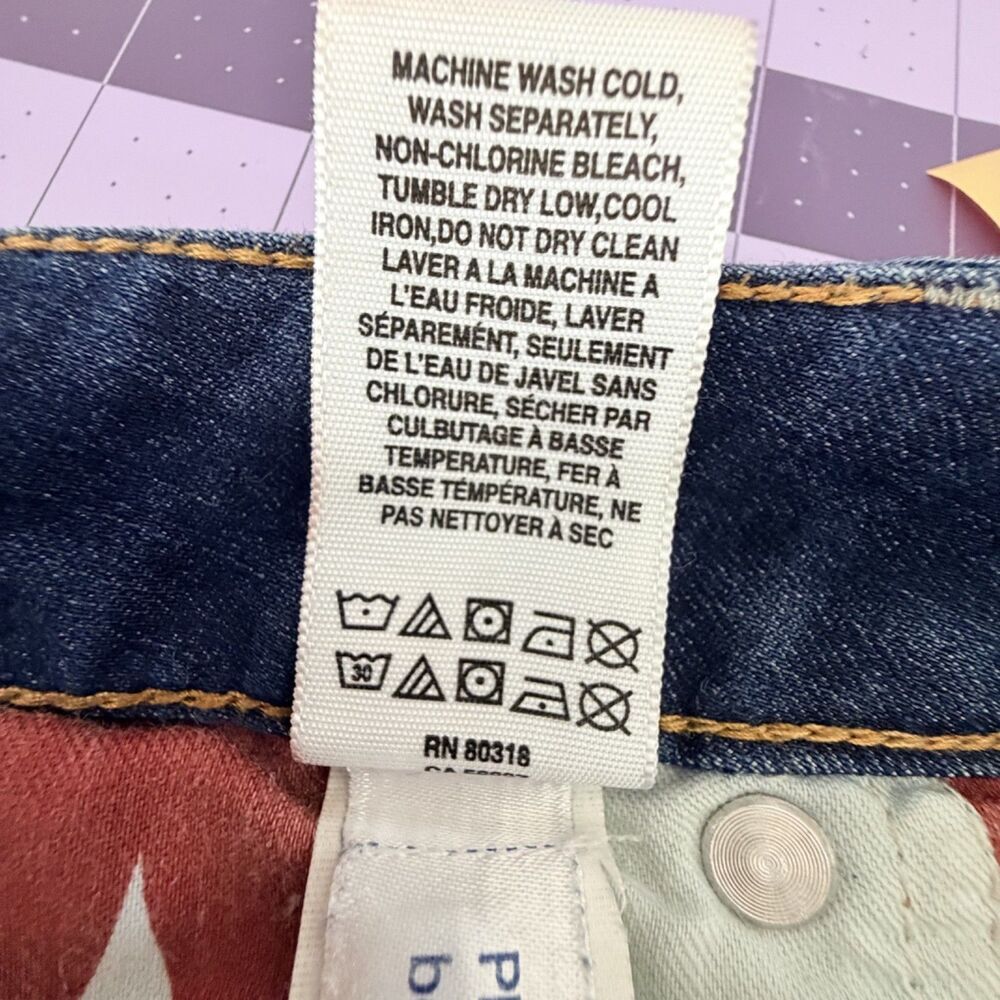 lucky brand lola low rise bootcut jeans y2k boho western vintage wash sz 4 long - Picture 8 of 11
